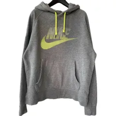 M 95 Nike(ナイキ） フード付きTシャツ スウェットシャツ パーカー スウッシュ グレー 長袖Tシャツ Tシャツ ジャージ