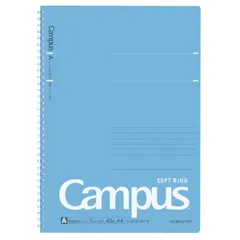 コクヨ キャンパス ソフトリングノート ドット罫 40枚 A4 青 ス-S121AT-B （1点）