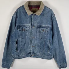 古着 90's/90年代 ギャップデニム GAP DENIM デニム デニムジャケット ジージャン 襟コーデュロイ チェック M インディゴブルー メンズ