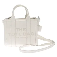 MARC JACOBS (マークジェイコブス) THE LEATHER TOTE BAG MINI フルグレイン レザー デボスド ロゴ 2WAY ミニ ショルダーバッグ ハンドバッグ ホワイト H009L01SP21のサムネイル