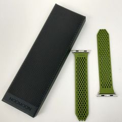 【特価セール】アップル ウォッチ ストラップ　Noomoon　ヌームーン（スイス発、新しい発想のバックルレス・ストラップ）LABB-AW silver-green