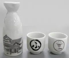 【中古】マグカップ・湯のみ ふんばり温泉 とっくりおちょこセット 「シャーマンキング展」