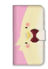 iPhone12 Pro Max ケース 手帳型 アイフォン12 プロマックス スマホケース リボン 可愛い ウサギ うさぎ ブタ くま 柴犬 猫 ペンギン パンダ 小鳥 インコ  イラスト パステル調 クレヨン カラー08