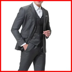 期間限定SALEスリーピース メンズスーツ セット メンス フォーマルスーツス 卒業式 入学式 スーツ 3ピーススーツ（ジャケット・ベスト・スラックス ビジネス スーツ卒業式 [YUNCLOS] スーツ ママ