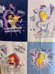 1334　【ラスト1点】USAコットン ディズニープリンセス パネル生地 約110cm×90cm