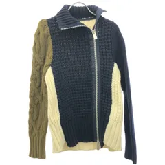 sacai サカイ 21AW ハイネックパネルジップアップニットカーディガン 21-05865 ネイビー系 1