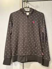【USED】 BILLABONG ラッシュガード 長袖 ポルカドット ブラック WOMEN M