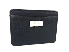 ■美品■ Kitamura キタムラ レザー リボン パスケース カードケース カード入れ 定期入れ ネイビー系×アイボリー系 DH9854のサムネイル