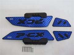 PCX 125/160 2025 以降 JK05 KF47 CNC アルミ ステップボード スリップ防止機能付き 青