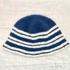 クロシェハット　バケットハット　クラッシャーハット　ハンドメイド