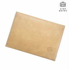 開けない名刺入れ SlideThumb30 イタリアンレザー ベージュ 　薄型　名刺入れ　本革　白茶　beige