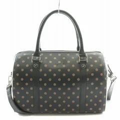 アニエスベー ボヤージュ Agnes b. VOYAGE ミニボストンバッグ 2WAY ハンドバッグ ショルダーバッグ 牛革 レザー ドット柄 黒 ブラック /BB ■OF