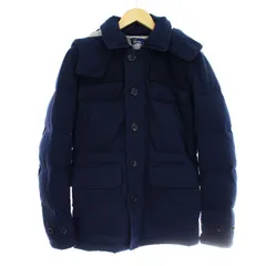 フレッドペリー FRED PERRY F2441 ダウンジャケット フード スタンドカラー XS 紺 /KU