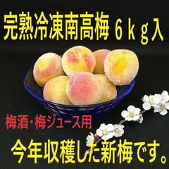 完熟冷凍南高梅　6ｋｇ入のサムネイル