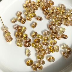 【50g】大容量サバンナトパーズ　チェコビーズファルファーレ