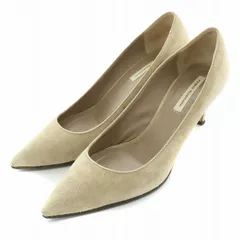 ファビオルスコーニ FABIO RUSCONI MILLY ミリー パンプス ポインテッドトゥ ハイヒール スエード 36 23cm-23.5cm ベージュ /BB ■OF