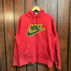 【むつ75-061602】NIKE×Supreme 19AW Leather Appkique Hooded Sweatshirt【併売】