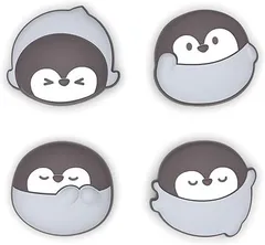 【在庫処分】PlayVital Switch 2（2025年新モデル）対応 親指グリップキャップ 4個セット  スイッチ2対応かわいいシリコン製スティックカバー Joycon2用 耐久性ある 【ペンギンちゃん】