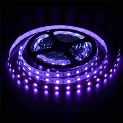 iNextStation ブラックライト 紫外線 USB式 DC5V 切断可能 2m 60LEDs/m SMD5050 LEDテープライト ボディペイント パーティー ハロウィン 飾り UVライト 395~415nm【非防水】