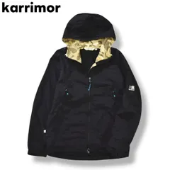 カリマー karrimor マウンテン パーカー ナイロン ジャケット 裏起毛 メッシュ  XL ネイビー x 迷彩柄 ベージュ アウトドア ウェア ジャンパー メンズ