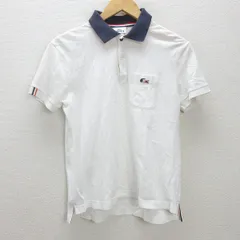G■ラコステ/LACOSTE 半袖ポロシャツ/鹿の子地【3】白紺/men's/32【中古】■