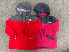 THE NORTH FACEノースフェイス　フードナイロンジャケット　赤＆ピンク２着セット　キッズ130