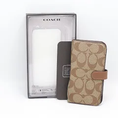 箱付 コーチ iPhone12/12PRO用ケース ブラウン シグネチャー KTR 2000000 NSK