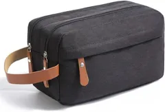 FUPUTWO セカンドバッグ メンズ クラッチバッグ 布 防水 ポーチ トイレタリーバッグ( ブラック)