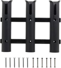 East Leaf ロッドホルダー ロッドスタンド 釣り竿 釣り道具 船 ボート カヤック 用品 ブラック 3連(ブラック)