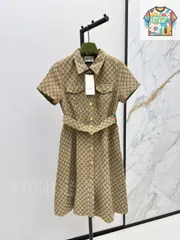 美品 グッチ ノースリーブ 花柄 ジャガード ミニワンピース チュニック 40