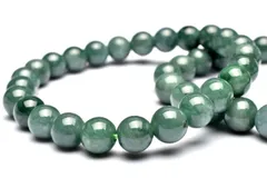 グアテマラ産◇希少マンサーノ翡翠 ブルージェダイト 青翡翠　7.5mm　ブレスレット 1個売り パワーストーン 天然石 _BG4920-75