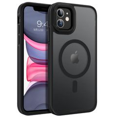 【数量限定】iPhone 11 ケース MagSafe対応 BENTOBEN ワイヤレス充電 マット感 半透明 メタル レンズ保護 指紋防止 耐衝撃 iPhone11ケース カバー ブラック