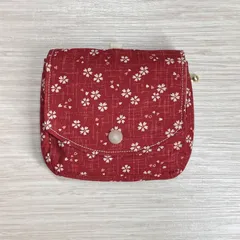 フラップポーチ ファスナーポケット付き 和柄 桜 ☆ ハンドメイド 小物入れ