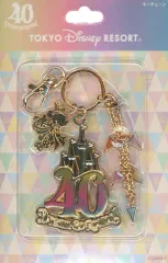 【中古】キーホルダー シンデレラ城＆ミッキーマウス キーチェーン 「東京ディズニーリゾート40周年 “ドリームゴーラウンド”」 東京ディズニーリゾート限定