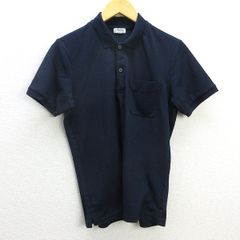 y■日本製■マッキントッシュ/MACKINTOSH 鹿の子 半袖ポロシャツ■紺【38】MENS/細身/110【中古】