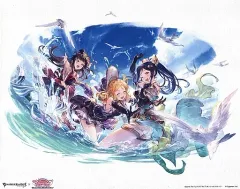 【中古】原画イラストボード グランブルーファンタジー×ラブライブ!サンシャイン!! Aqoursアートパネル 3年生