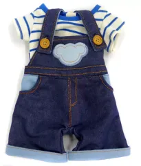 【中古】ぬいぐるみ ダッフィー(オーバーオール) コスチュームセット(ぬいぐるみ用衣装) 「ディズニーベア」 東京ディズニーシー限定 