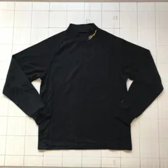 ト2412-⑩-3362 チャンピオン  Champion ロングスリーブTシャツ　ハイネック　黒　Ｌ
