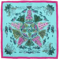 新品同様 エルメス カレ45 pythagore ピタゴラス シルク マルチカラー スカーフ 0086 HERMES