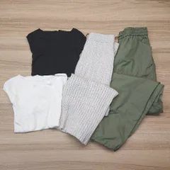 ◇ 《 GU ジーユー まとめ売り4点セット サイズS 無地 ウエストゴム カットソー スカート カーゴパンツ レディース 》 E 【1310130000733】