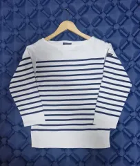 レディース SAINT JAMES(セントジェームス) 7 富 ストライプ Tシャツ XS