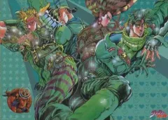 【中古】デスクマット ジョセフ＆シーザー＆ロギンズ＆リサリサ(グリーン) ビジュアルマット「一番くじ ジョジョの奇妙な冒険 Part1～3」 I賞