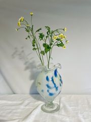 伝統工芸 コバルトブルー花瓶 ガラス造花 - メルカリ
