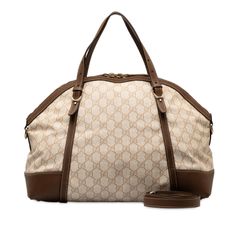 グッチ GGプラス ハンドバッグ ショルダーバッグ 2WAY 309614 アイボリー ブラウン PVC レザー レディース GUCCI【1-0141735】