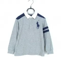 POLO RALPH LAUREN(ポロラルフローレン) トゥイーン カラーネック 長袖Tシャツ グレー 5 ( HU37234 )