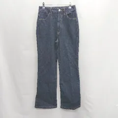 ◇ HOLIDAY ホリデイ ストレッチ 裾スリット ストレート デニム パンツ サイズ縦L 横M- ネイビー レディース E  【1406050090845】