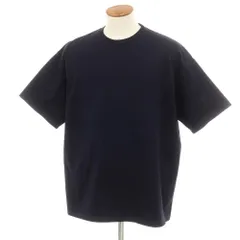 【中古】グラフペーパー Graphpaper × L'ECHOPPE コットン バックプリント クルーネック 半袖Ｔシャツ ネイビー【サイズF】【メンズ】