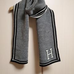 新品❗Hマフラー　ニットマフラー　ストール　リバーシブル　両面着用可能　ユニセックス