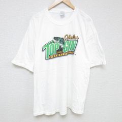 XL/古着 半袖 ビンテージ Tシャツ メンズ 00s カベラス 魚 大きいサイズ コットン クルーネック 白 ホワイト 25jul07 中古