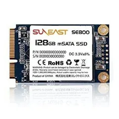 SUNEAST サンイースト 内蔵SSD mSATA 6Gb/s SE800-m128GB 日本国内3年保証 ノートパソコン デスクトップパソコン ゲーム 3D TLC NAND採用 SMART機能/TRIM機能対応 周辺機器 PCパーツ ソリッドステートドラ